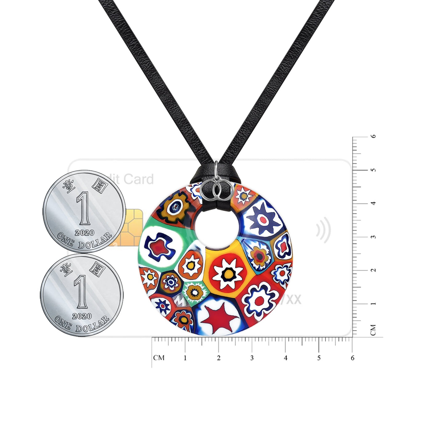 Artylish 圓形大吊墜 - 925純銀 | 小羊皮 - 頸飾