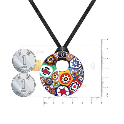 Artylish 圓形大吊墜 - 925純銀 | 小羊皮 - 頸飾