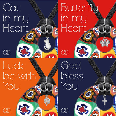 Artylish 圓形大吊墜 - 925純銀 配 小羊皮 - 頸飾