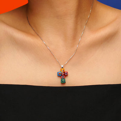 Artylish x Cross 十字架頸鏈 - 0.85mm濶 925純銀 - 吊墜頸鏈