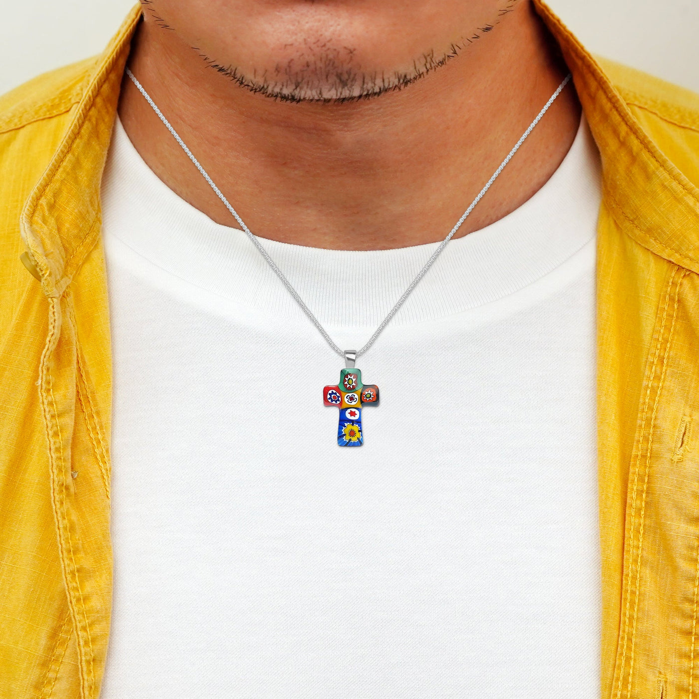 Artylish x Cross 十字架頸鏈 - 1.2mm濶 925純銀 - 吊墜頸鏈