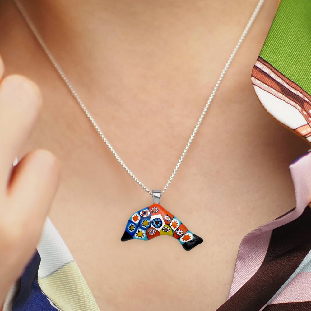 Artylish x Dolphin 小海豚頸鏈 - 2mm濶 低敏感316L鈦鋼 - 吊墜頸鏈