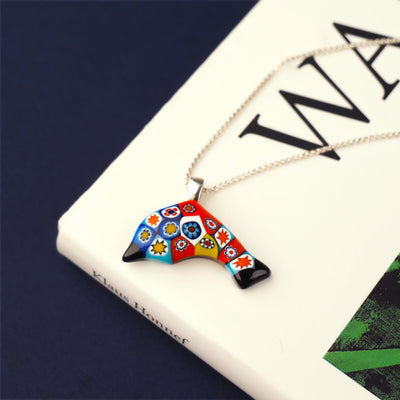 Artylish x Dolphin 小海豚頸鏈 - 2mm濶 低敏感316L鈦鋼 - 吊墜頸鏈