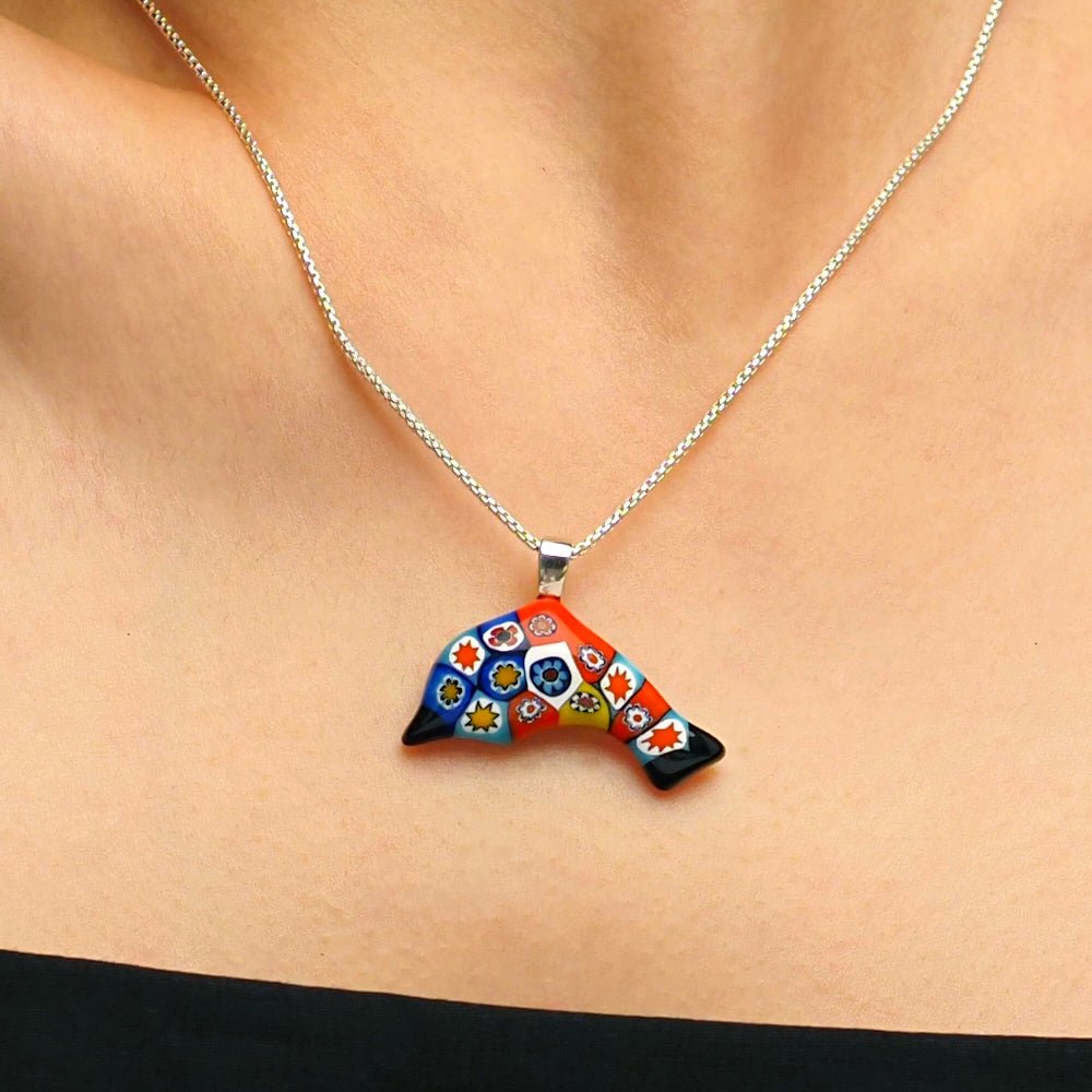 Artylish x Dolphin 小海豚頸鏈 - 2mm濶 低敏感316L鈦鋼 - 吊墜頸鏈