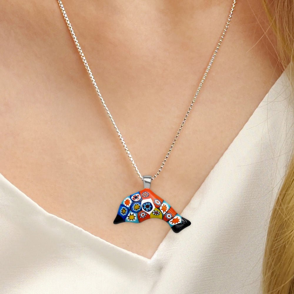 Artylish x Dolphin 小海豚頸鏈 - 2mm濶 低敏感316L鈦鋼 - 吊墜頸鏈