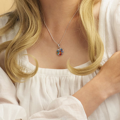 Bouquet in Bloom 粉色吊墜頸鏈 - 15mm - 吊墜頸鏈