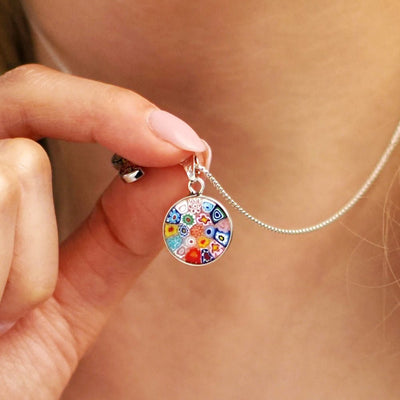 Bouquet in Bloom 粉色吊墜頸鏈 - 15mm - 吊墜頸鏈