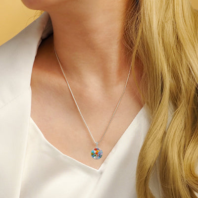 Bouquet in Bloom 粉色吊墜頸鏈 - 15mm - 吊墜頸鏈