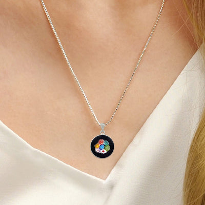 Bouquet in Bloom 黑色吊墜頸鏈 - 15mm - 吊墜頸鏈