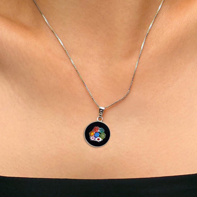 Bouquet in Bloom 黑色吊墜頸鏈 - 15mm - 吊墜頸鏈