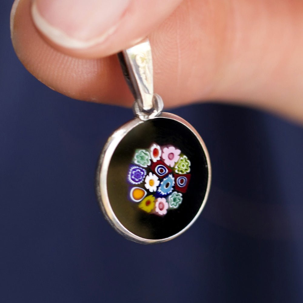 Bouquet in Bloom 黑色吊墜頸鏈 - 15mm - 吊墜頸鏈