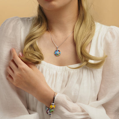 Bouquet in Bloom 粉色吊墜頸鏈 - 18mm - 吊墜頸鏈