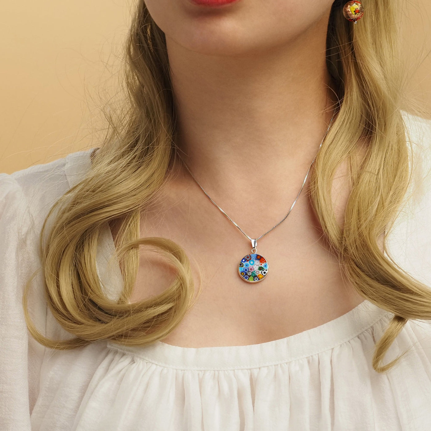 Bouquet in Bloom 粉色吊墜頸鏈 - 18mm - 吊墜頸鏈