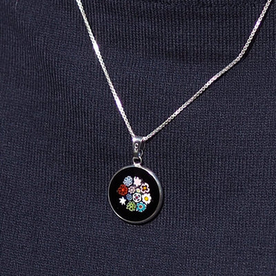 Bouquet in Bloom 黑色吊墜頸鏈 - 18mm - 吊墜頸鏈