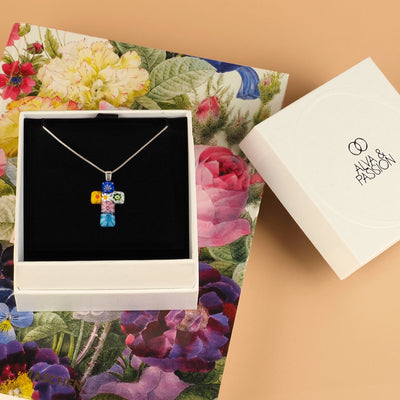 Cross in Bloom 十字架頸鏈 - 1.2mm濶 925純銀 - 吊墜頸鏈