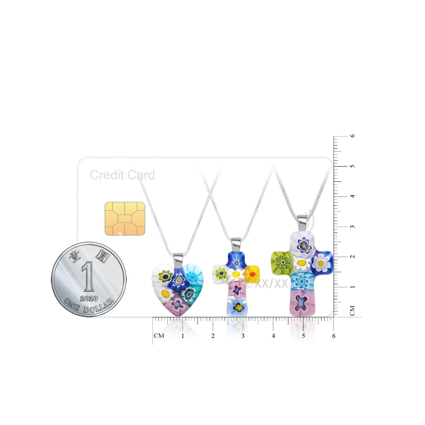 Cross in Bloom 十字架吊墜頸鏈 - 2mm濶 低敏感316L鈦鋼 - 吊墜頸鏈