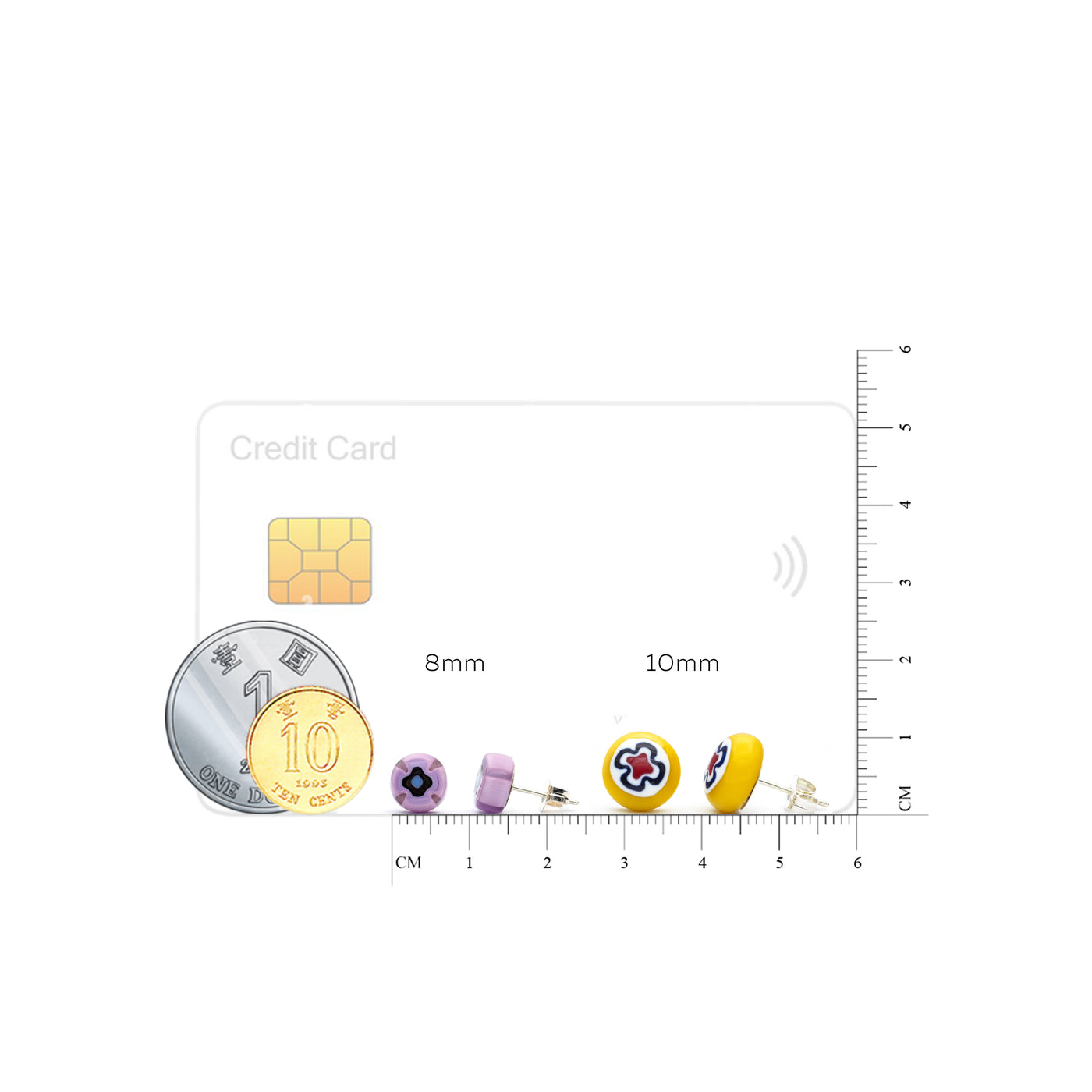 簡約圓形耳釘 (10mm)