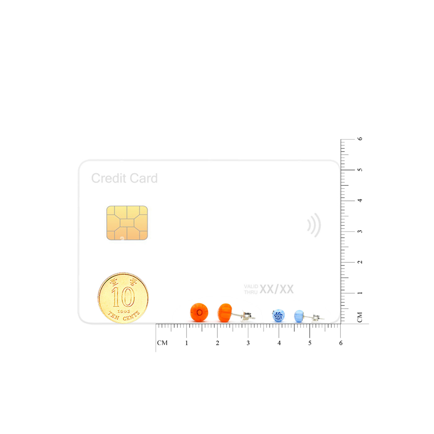 簡約圓形耳釘 (6mm)