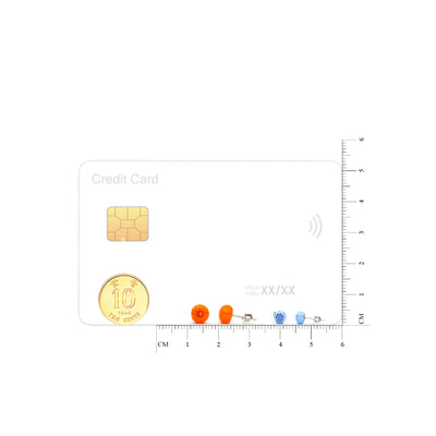 簡約圓形耳釘 (6mm)