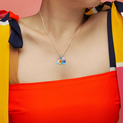 Elephant in Bloom 小象頸鏈 - 1mm濶 925純銀 - 吊墜頸鏈