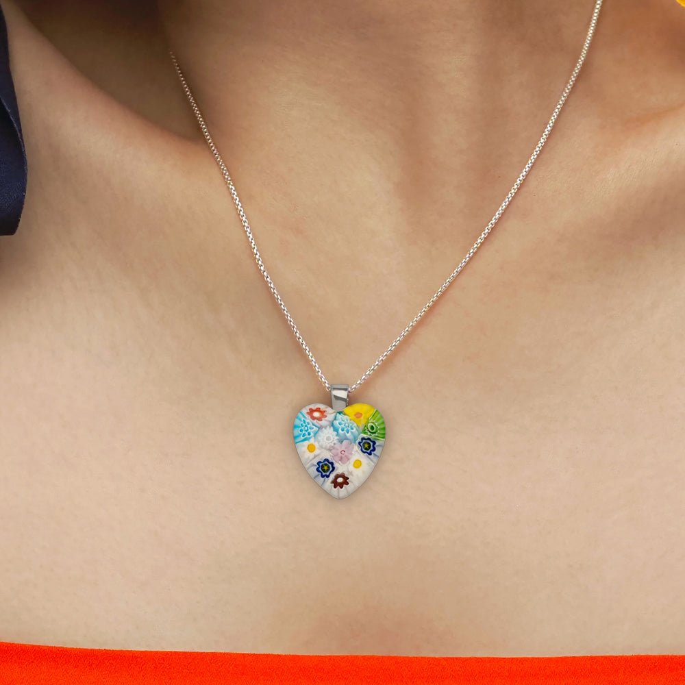 Flowers in Bloom 心形吊墜頸鏈 - 18mm - 吊墜頸鏈