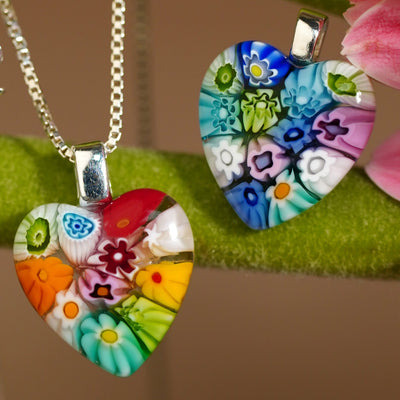 Flowers in Bloom 心形吊墜頸鏈 - 18mm - 吊墜頸鏈