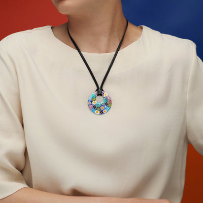 Full Garden 花園吊墜 - 小羊皮 配 925純銀 - 頸飾