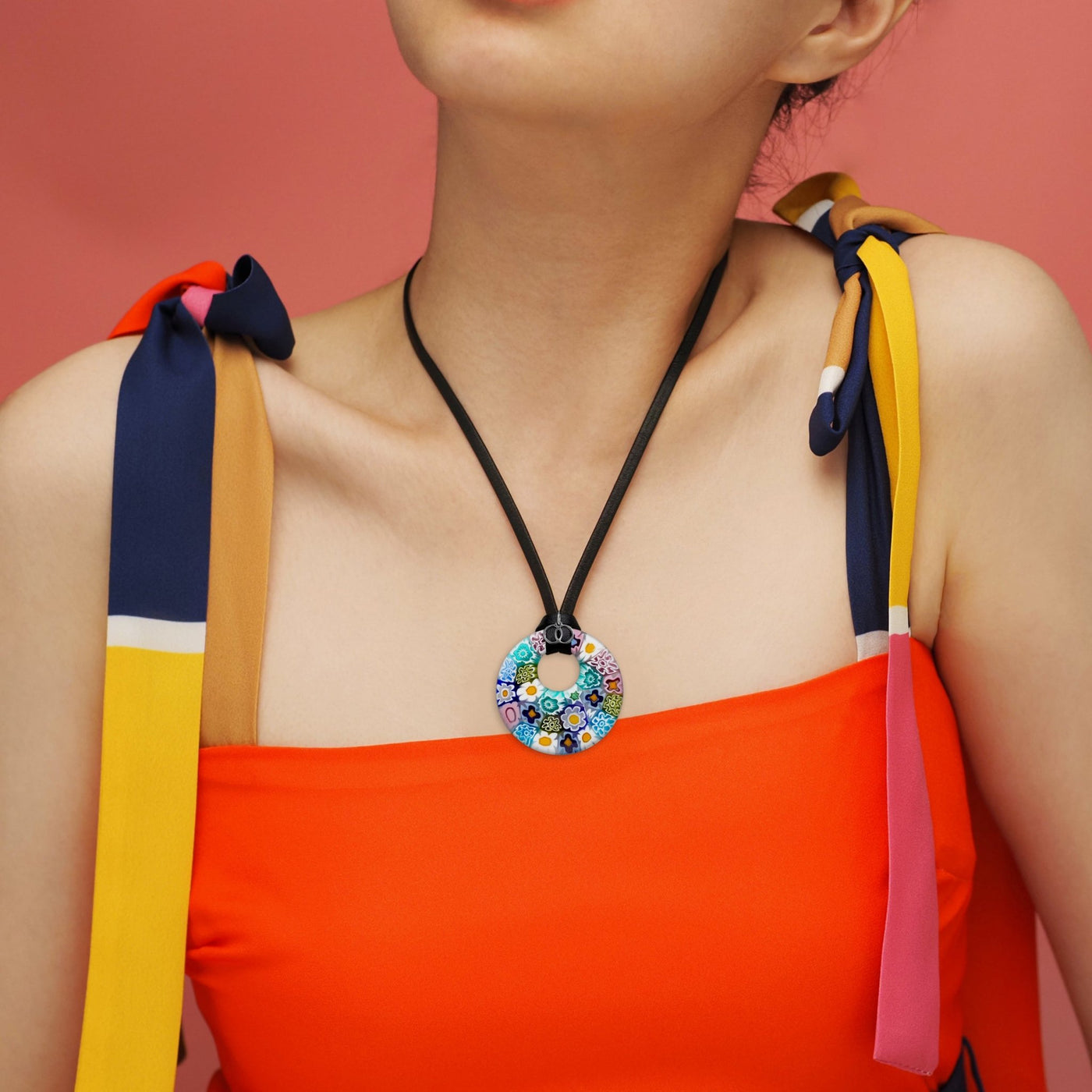 Full Garden 花園吊墜 - 小羊皮 配 925純銀 - 頸飾