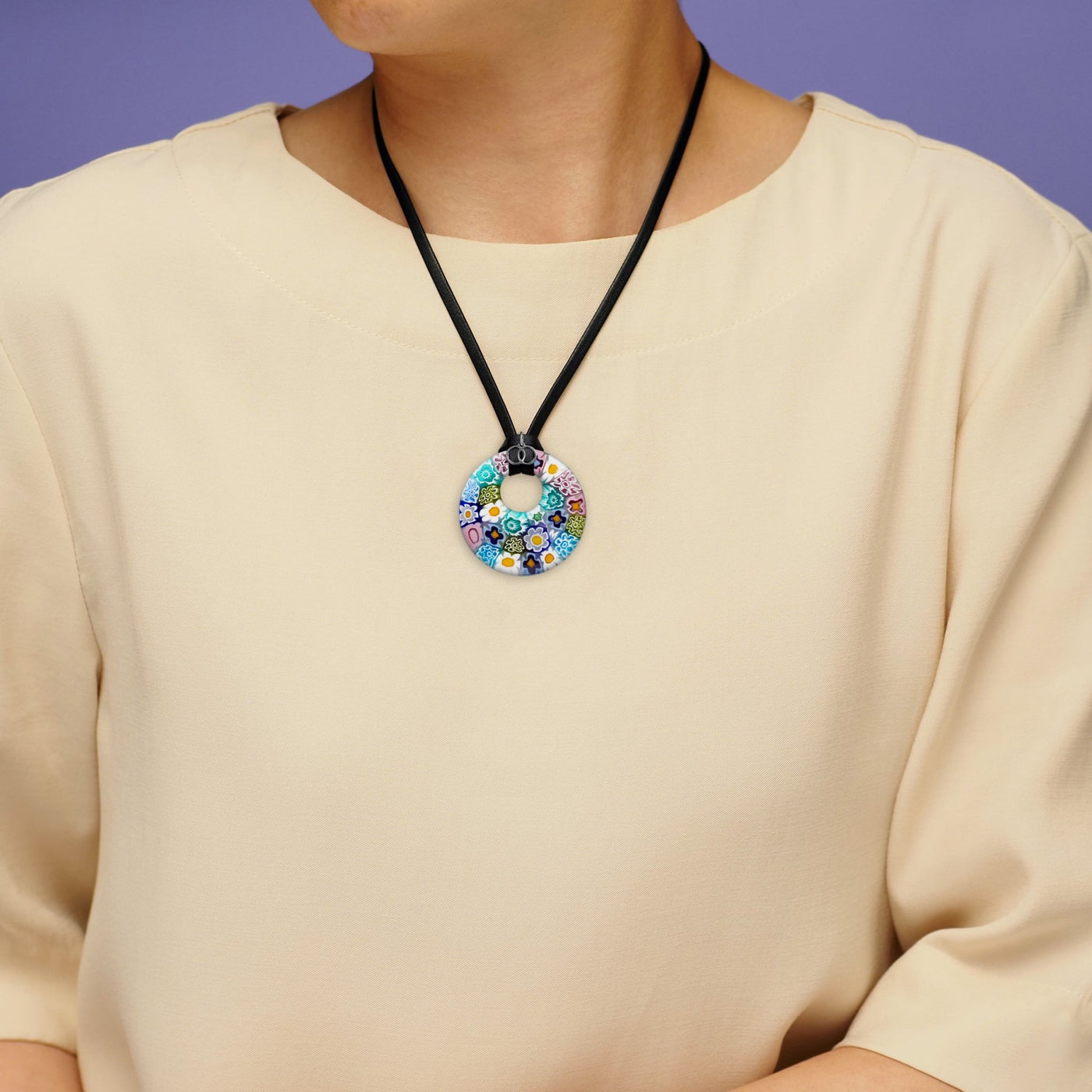 Full Garden 花園吊墜 - 小羊皮 配 925純銀 - 頸飾