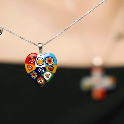 Nine in Passion 心形吊墜頸鏈 - 黑色皮革 配 不銹鋼 - 吊墜頸鏈