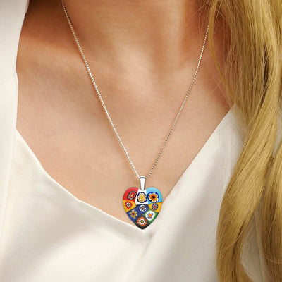 Nine in Passion 心形吊墜頸鏈 - 黑色皮革 配 不銹鋼 - 吊墜頸鏈