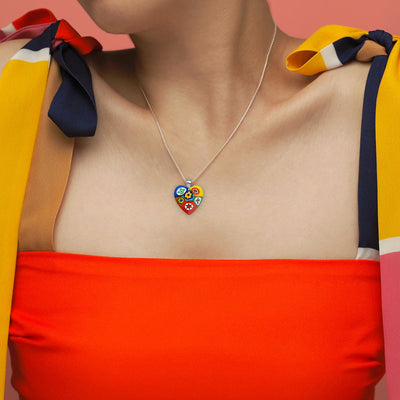 Six in Passion 心形吊墜頸鏈 - 2mm濶 低敏感316L鈦鋼 - 吊墜頸鏈