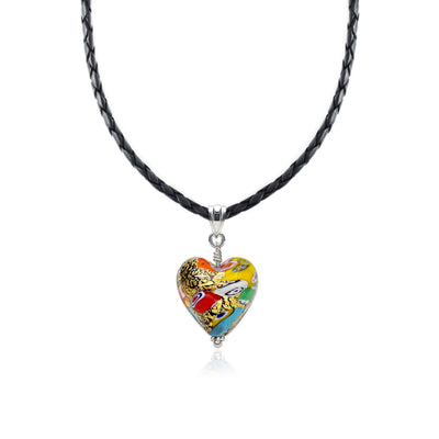 The Kiss 拉花心形頸鏈 - 2mm濶 低敏感316L鈦鋼 - 吊墜頸鏈