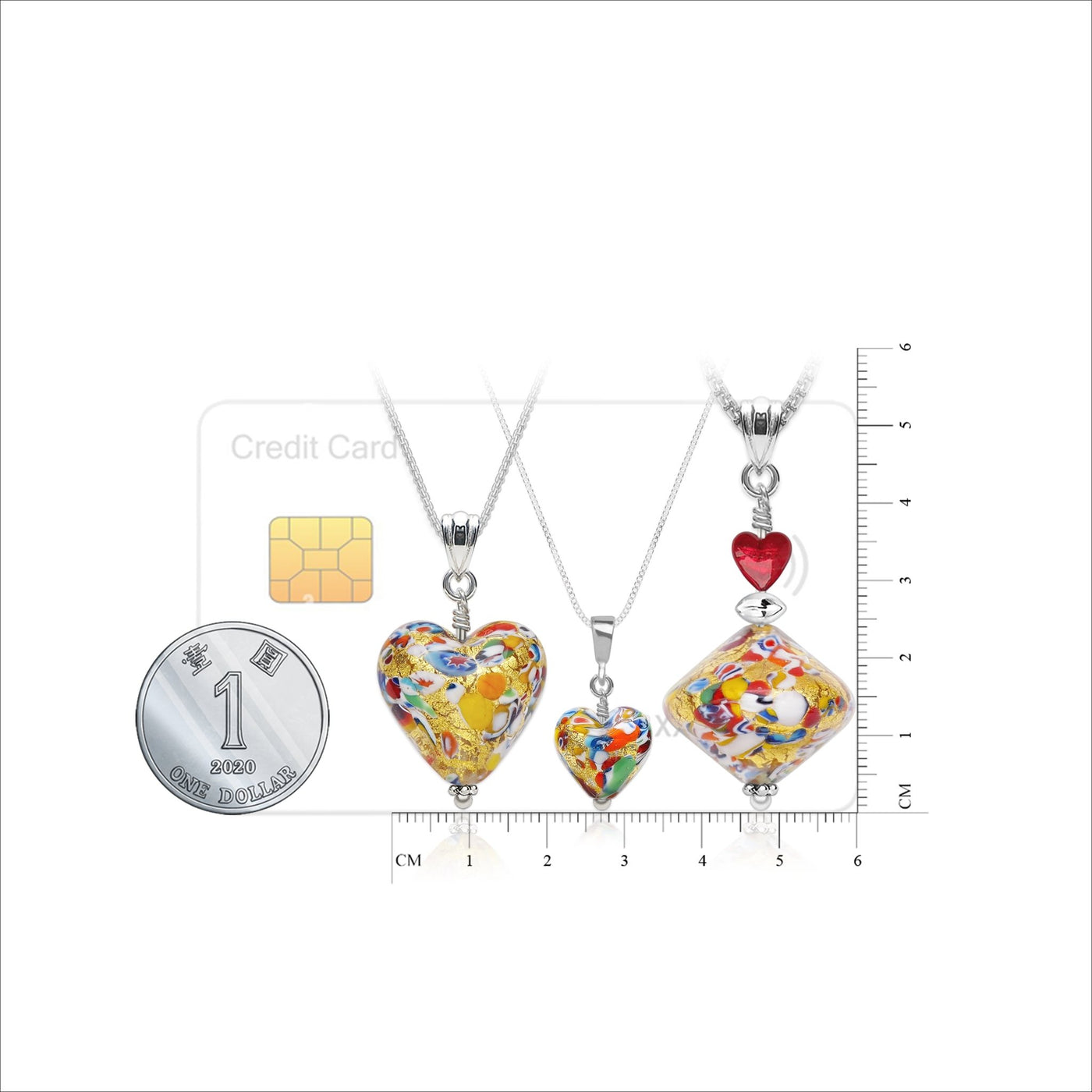 The Kiss 金色心形頸鏈 - 2mm濶 低敏感316L鈦鋼 - 吊墜頸鏈