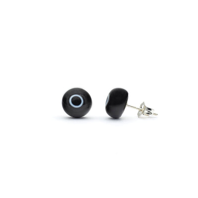Art · Simple 圓形耳釘 8mm - 黑色2 - 耳環
