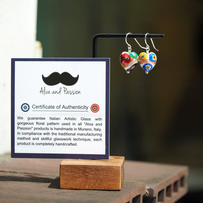 Art · Simple 白色心形耳環 - 耳環