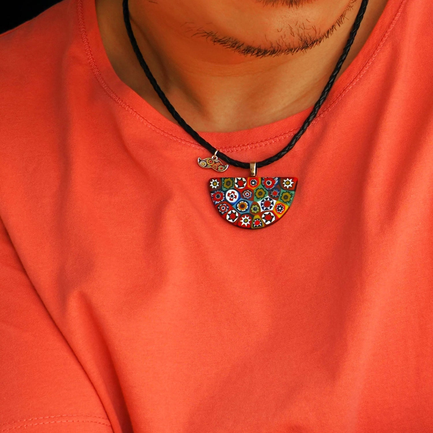 Artylish x Half Moon 半月形頸飾 - 皮革頸鏈 - 頸飾