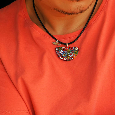 Artylish x Half Moon 半月形頸飾 - 皮革頸鏈 - 頸飾