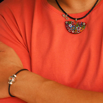 Artylish x Half Moon 半月形頸飾 - 皮革頸鏈 - 頸飾