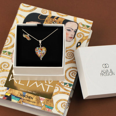 THE KISS 金色心形頸鏈 - 啡色 皮革頸鏈 - 吊墜頸鏈