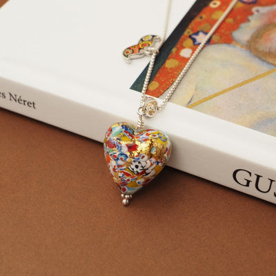 THE KISS 金色心形頸鏈 - 啡色 皮革頸鏈 - 吊墜頸鏈