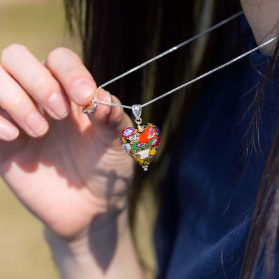 THE KISS | Classic 拉花心形頸鏈 - 1.2mm 925純銀 - 吊墜頸鏈