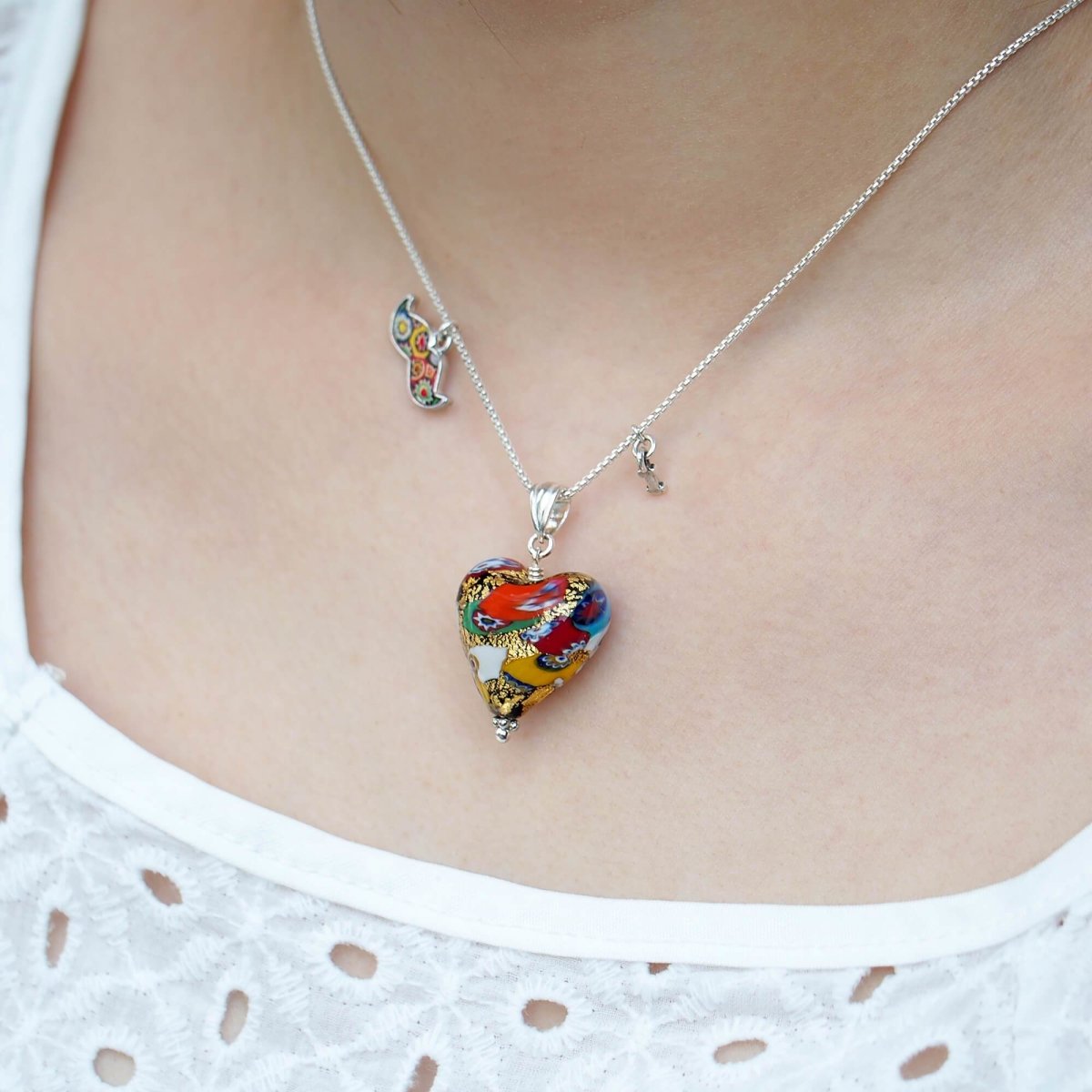 THE KISS | Classic 拉花心形頸鏈 - 1.2mm 925純銀 - 吊墜頸鏈