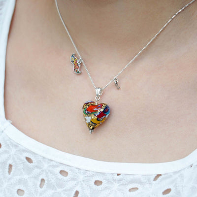 THE KISS | Classic 拉花心形頸鏈 - 1.2mm 925純銀 - 吊墜頸鏈