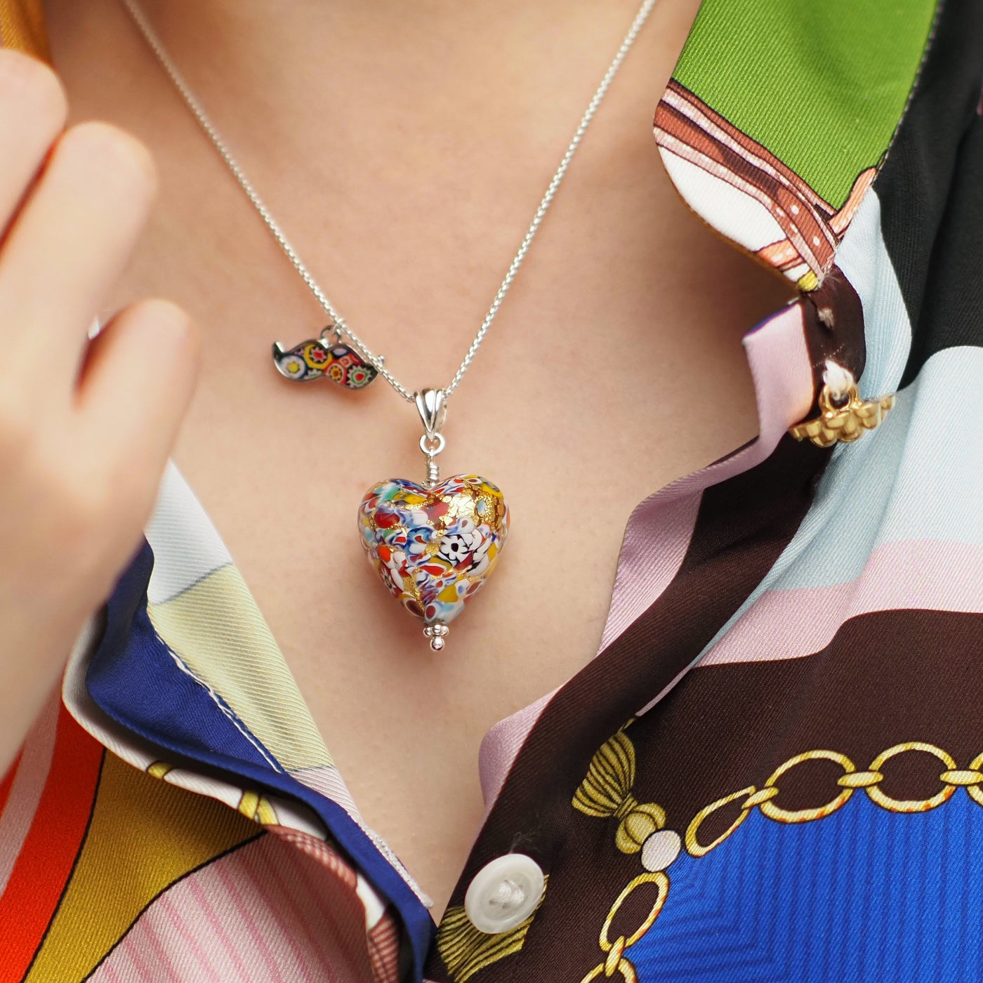 THE KISS | Classic 心形吊墜頸鏈 - 1.8mm 抗氧化純銀 [+$325.00] - 吊墜頸鏈