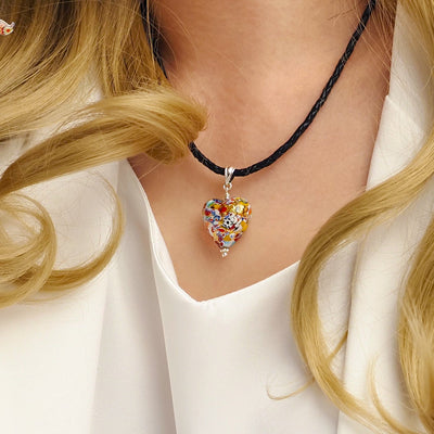 THE KISS | Classic 心形吊墜頸鏈 - 皮革頸鏈 - 吊墜頸鏈