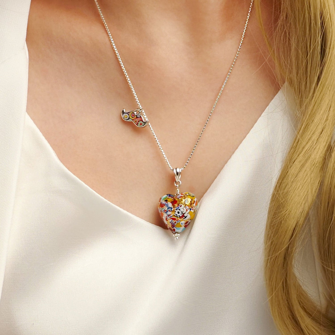 THE KISS | Classic 心形吊墜頸鏈 - 皮革頸鏈 - 吊墜頸鏈